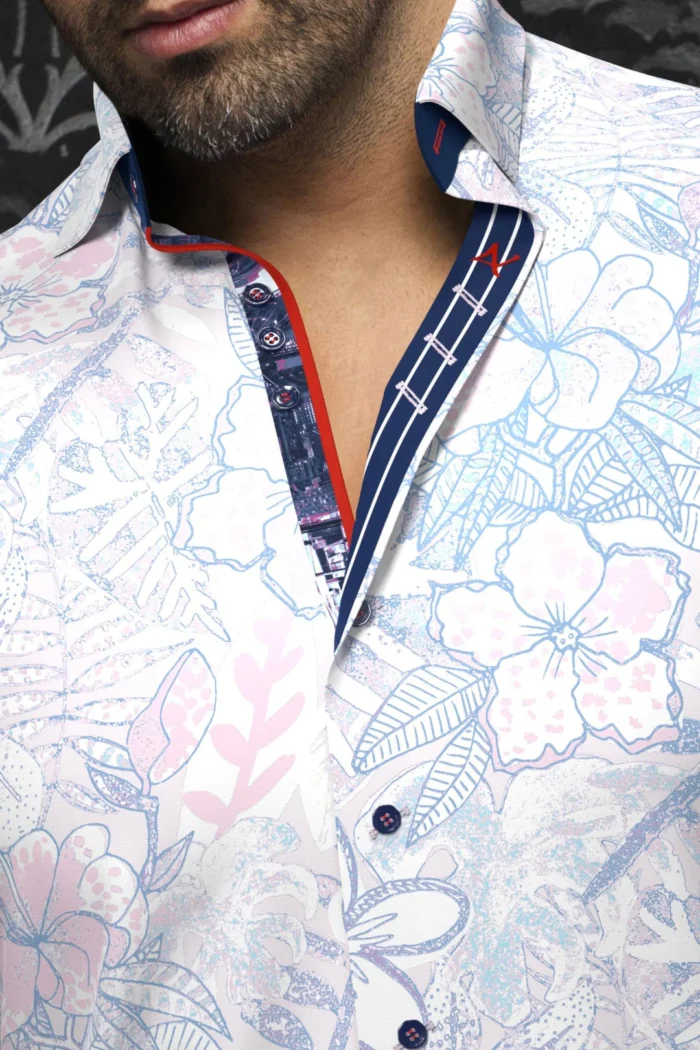 Au Noir Stretch Shirt | Alvarado Pink - Image 3