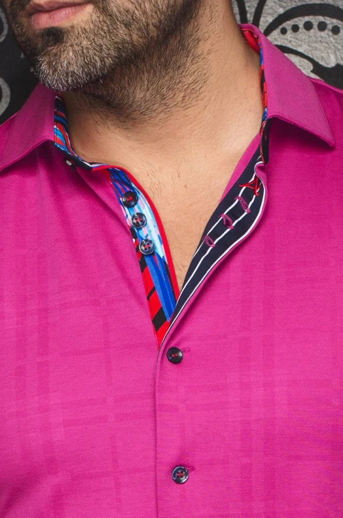 Au Noir Stretch Shirt | Capazza Fuchsia - Image 3