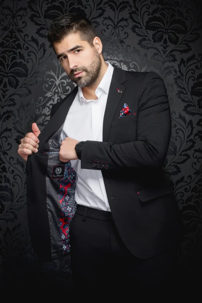 Au Noir Stretch Blazer | Giacomo Black - Image 1