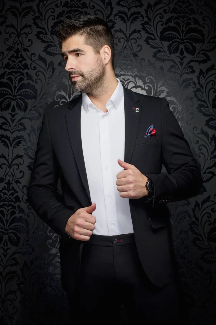Au Noir Stretch Blazer | Giacomo Black - Image 2